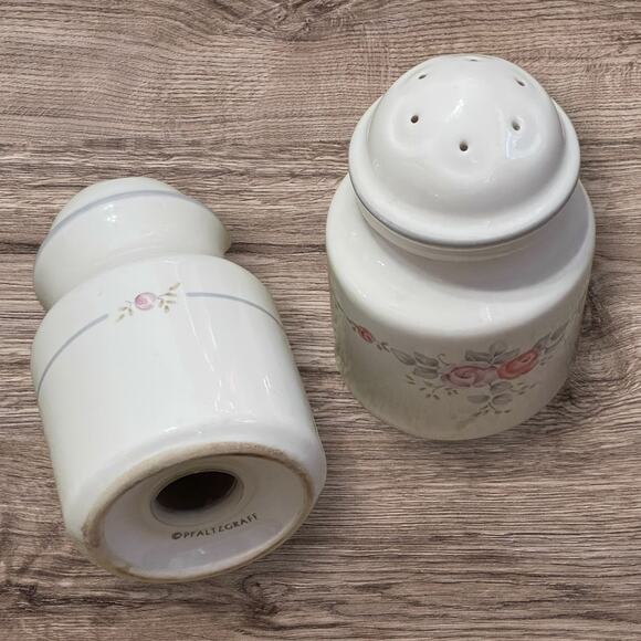 Pfaltzgraff Trousseau Roses Salt and Pepper Shakers Vintage EUC - Picture 5 of 8